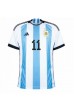 Argentinië Angel Di Maria #11 Voetbaltruitje Thuis tenue WK 2022 Korte Mouw